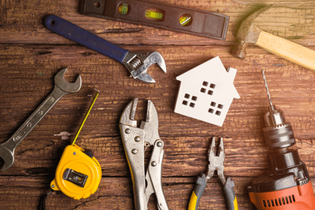 Tools on a wooden table