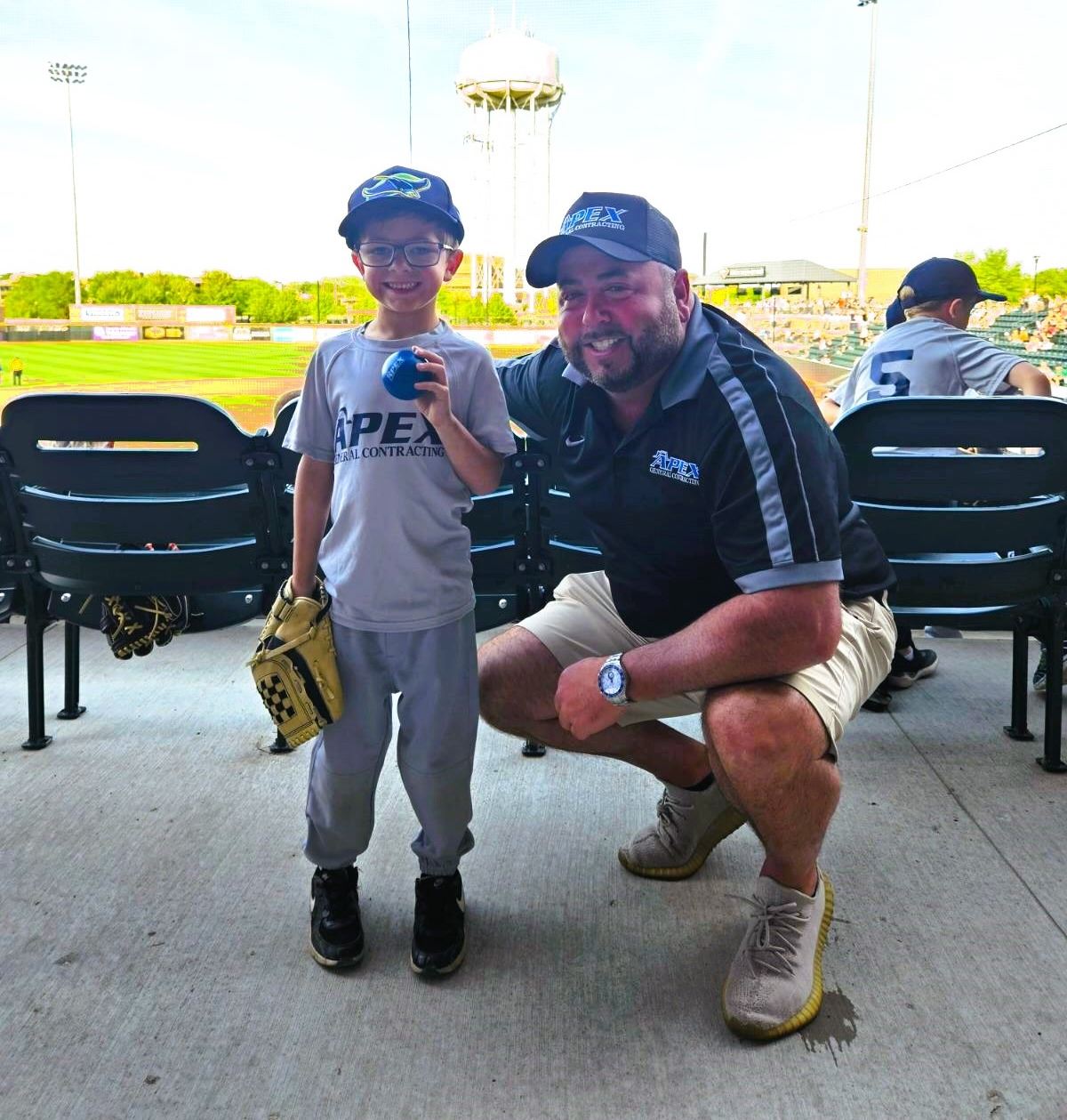 Father & Son At a Baseball Game 